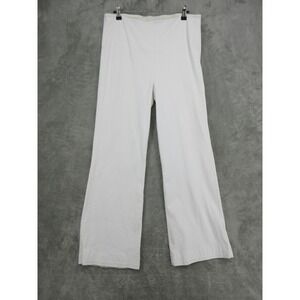 Lysse Pants Womens Size XL White Wide Leg Pull On Stretch High Rise Slimming